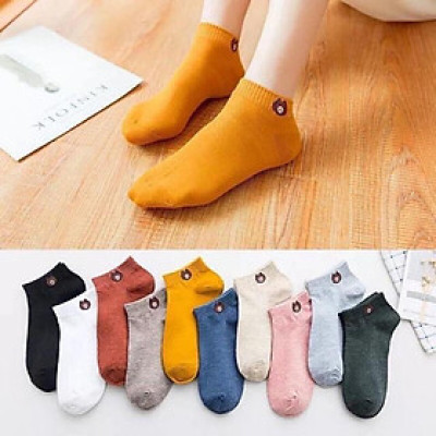 SP1362 COMBO 10 Đôi Tất Gấu Cổ Ngắn (kèm túi gấu)