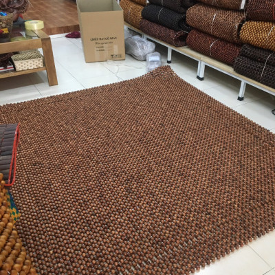 Chiếu Hạt Gỗ Hương Mộc Cao Cấp - Kích Thước 2,2mx2m hạt 1.6cm( video , hình thật ) 