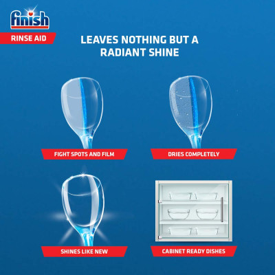 Nước làm bóng và khô chén, đĩa Finish Dishwasher Shine & Dry Regular 400ml PTT017391