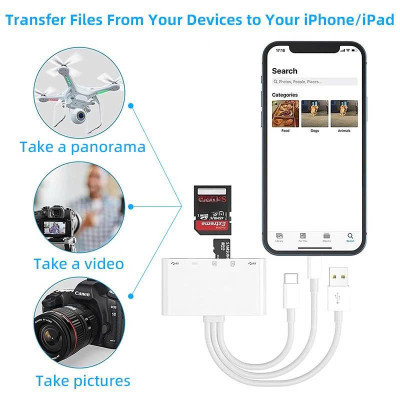 Đầu Đọc Thẻ Nhớ SD TF Micro SD Chân Type C Type A USB 3.0 Dùng Cho iPhone, iPad, Điện Thoại Android, Máy Tính, PC, Laptop, Máy Ảnh – Hàng Nhập Khẩu