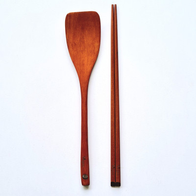 Bộ Sạn & Đũa Bằng Gỗ Nhãn Tự Nhiên - VAGOO - Làm Thủ Công Chống Thấm, Chống Ẩm Mốc, An Toàn Cho Sức Khoẻ