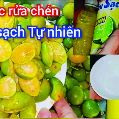 1 lít nước rửa chén tự nấu gia công an toàn hương chanh