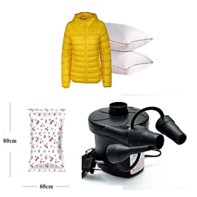 Bộ Nén Chân Không bơm Hút Chân Không Bằng Điện ( 1 Bộ Gồm 1 Máy Và 1 Túi Size 60 x 80 cm ) - Chính Hãng 