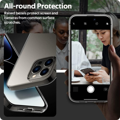 Ốp lưng silicon dẻo cho iPhone 14 / 14 Plus / 14 Pro / 14 Pro Max hiệu Ultra Thin trong suốt mỏng 0.6mm độ trong tuyệt đối chống trầy xước - Hàng nhập khẩu