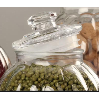 lọ thủy tinh hình quả bí nắp thủy tinh có doăng kín cao cấp