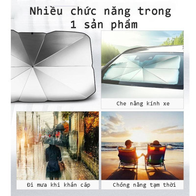 Dù che nắng kính lái xe hơi, ô tô cao cấp - Ô đa năng chắn nắng, ngăn tia UV bảo vệ nội thất xe hơi ô tô