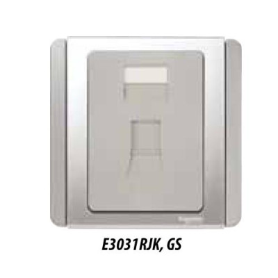 Ổ điện thoại/internet E3031RJK GS Bạc Schneider | Chính hãng |