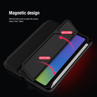 Bao da cho iPad Mini 7 Nillkin Bevel Leather Case (Có khe cắm bút Apple Pencil) - Hàng Nhập Khẩu