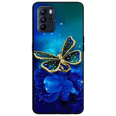 Ốp lưng dành cho Oppo Reno 6 - Reno 6 Z mẫu Bướm Xanh