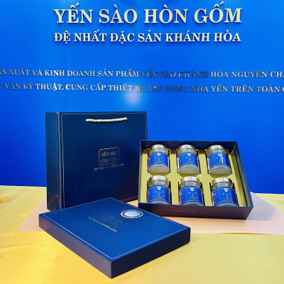 [Hộp QT 6 Hũ] Tổ Yến Chưng Đường Phèn - Yến Sào Hòn Gốm Chính Hiệu Khánh Hòa - HGKNEST