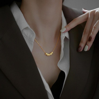 Dây chuyền titan cao cấp bi tròn hottrend CiCi Accessories trang sức nữ sang trọng cá tính