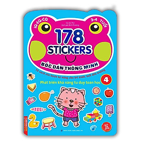 Sách - 178 Sticker - Bóc Dán Thông Minh Phát Triển Khả Năng Tư Duy Toán Học IQ EQ CQ 3-4 Tuổi - Tập 4 - Minh Thắng