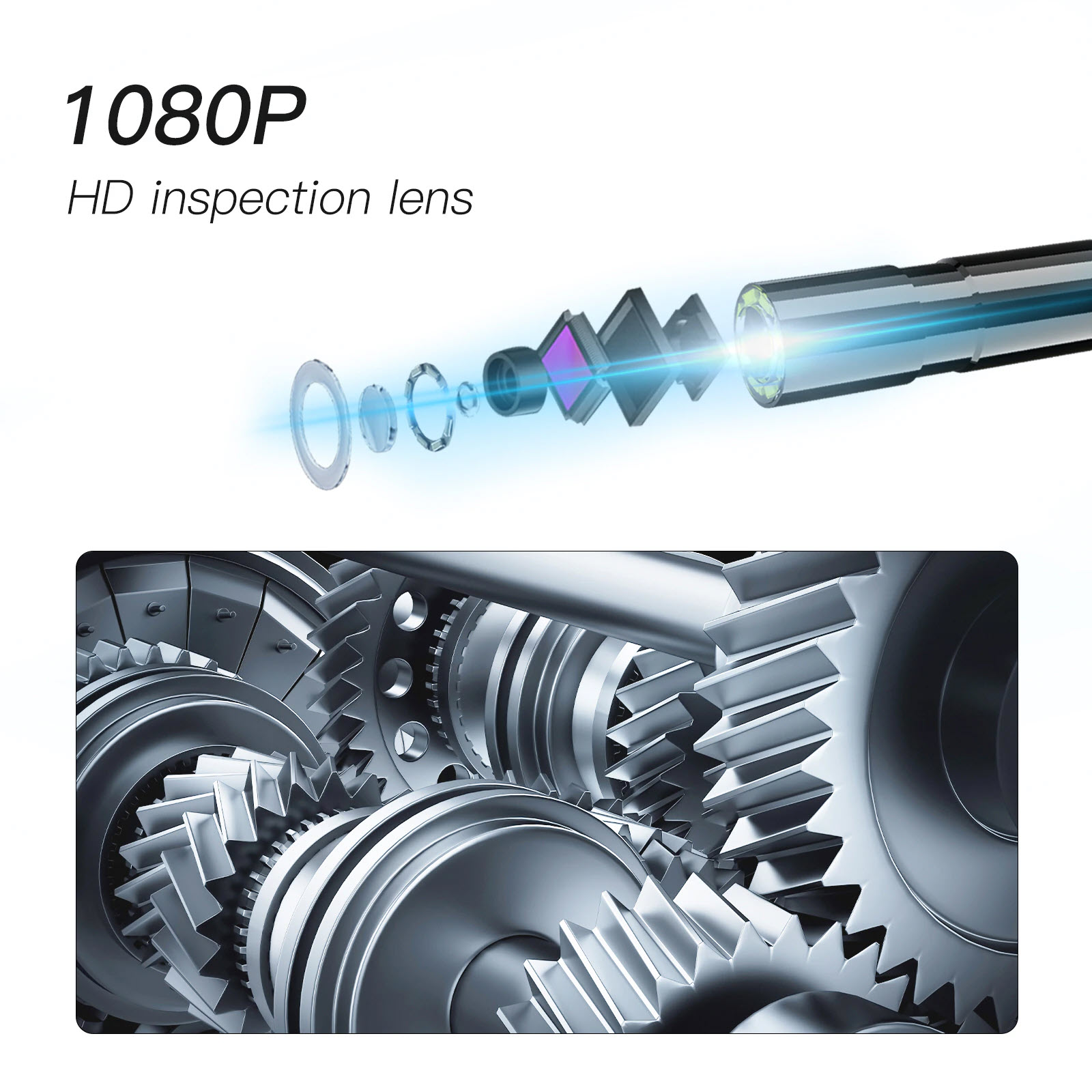 ROGTZ - Camera nội soi P10 Chống nước IP68 Màn hình IPS 2.8 inch Đường kính camera 3.9mm Độ phân giải cao 1080p 8 đèn LED Đa ngôn ngữ Pin lithium dung lượng cao 3.7V 2600mAh Nhà xưởng Y tế Cầm tay Ô tô Nhà cửa Hàng Chính Hãng