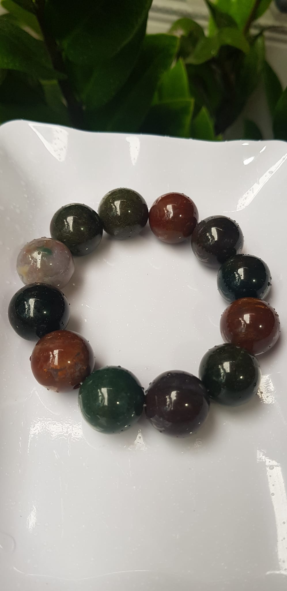 Vòng Nam Mới đá casidon size lớn 18mm Vòng đa sắc màu sáng bóng đẹp đeo sang tay ạ Nam tất cả các mệnh đeo hợp ạ
