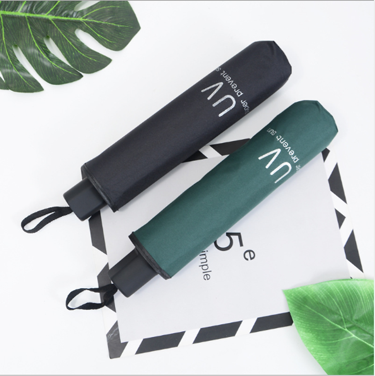 Dù Che Mưa Nắng,Ô Chống Tia UV, Ô Dù 8 Nan Cầm Tay Gấp Gọn Tiện Lợi Amalife