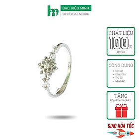 Nhẫn Nữ Bạc 925 Hình Bông Tuyết Đính Đá Bạc Hiểu Minh NU493