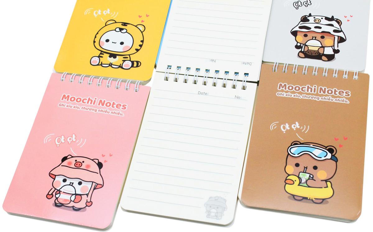 Sổ Lò Xo Moochi Notes B7 - Kẻ Ngang - 120 Trang 80gsm - The Sun 06
