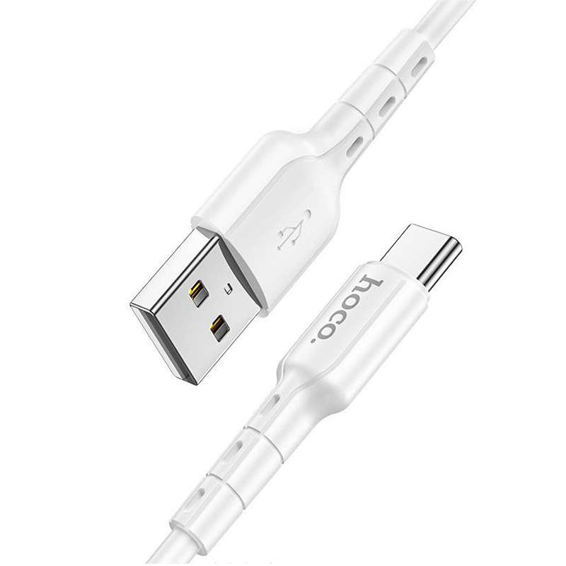 Cáp sạc nhanh 3A Hoco DU01 kết nối Type-C truyền data cho Android dài 1M - Hàng chính hãng