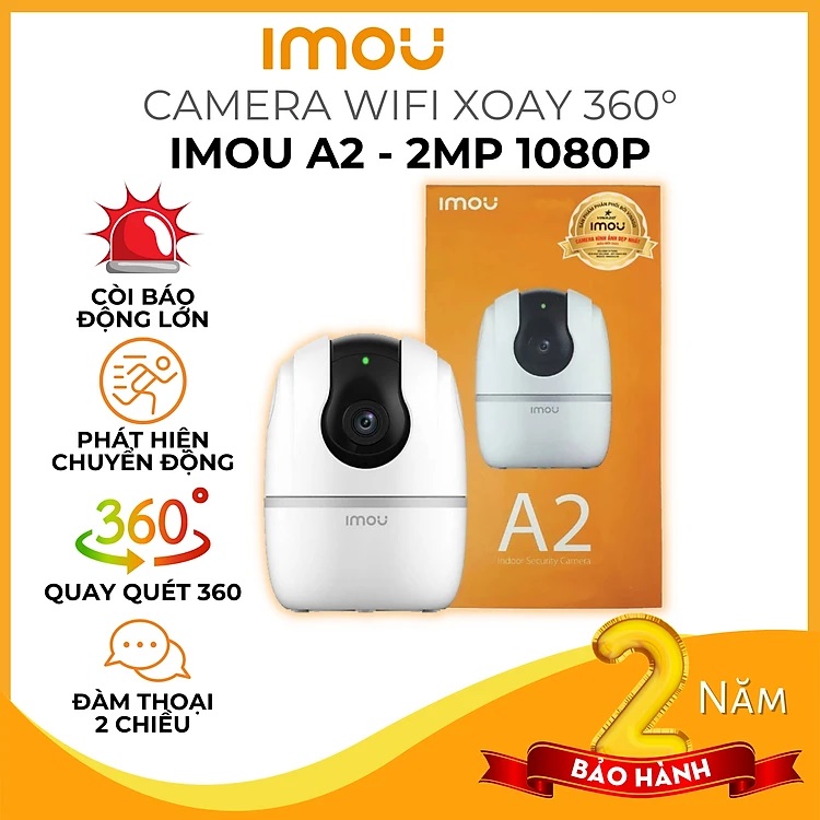 Camera IP WIFI IMOU RANGER A2 Full HD 1080P, phiên bản 2022 - Hàng Chính Hãng