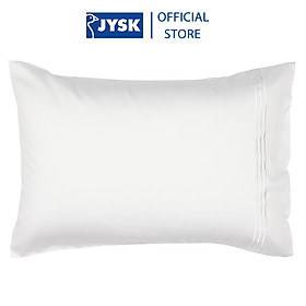 Vỏ gối cotton sateen | JYSK Ea | trắng | R50xD70cm