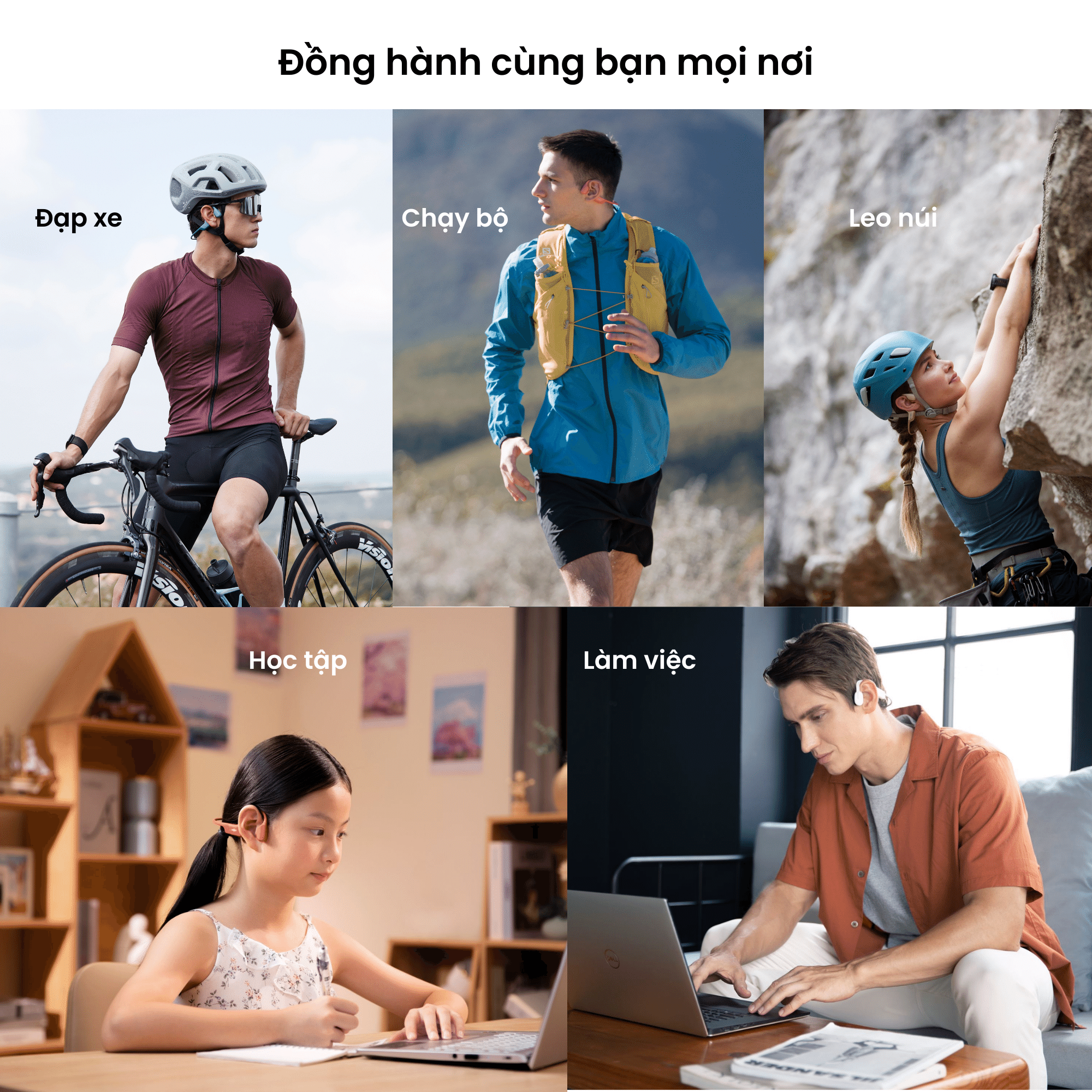 Tai Nghe Bluetooth Thể Thao Truyền Âm Thanh Qua Xương SHOKZ OPEN MOVE S661 - Hàng chính hãng - Pin sử dụng trong 6 tiếng - Kháng nước IP55