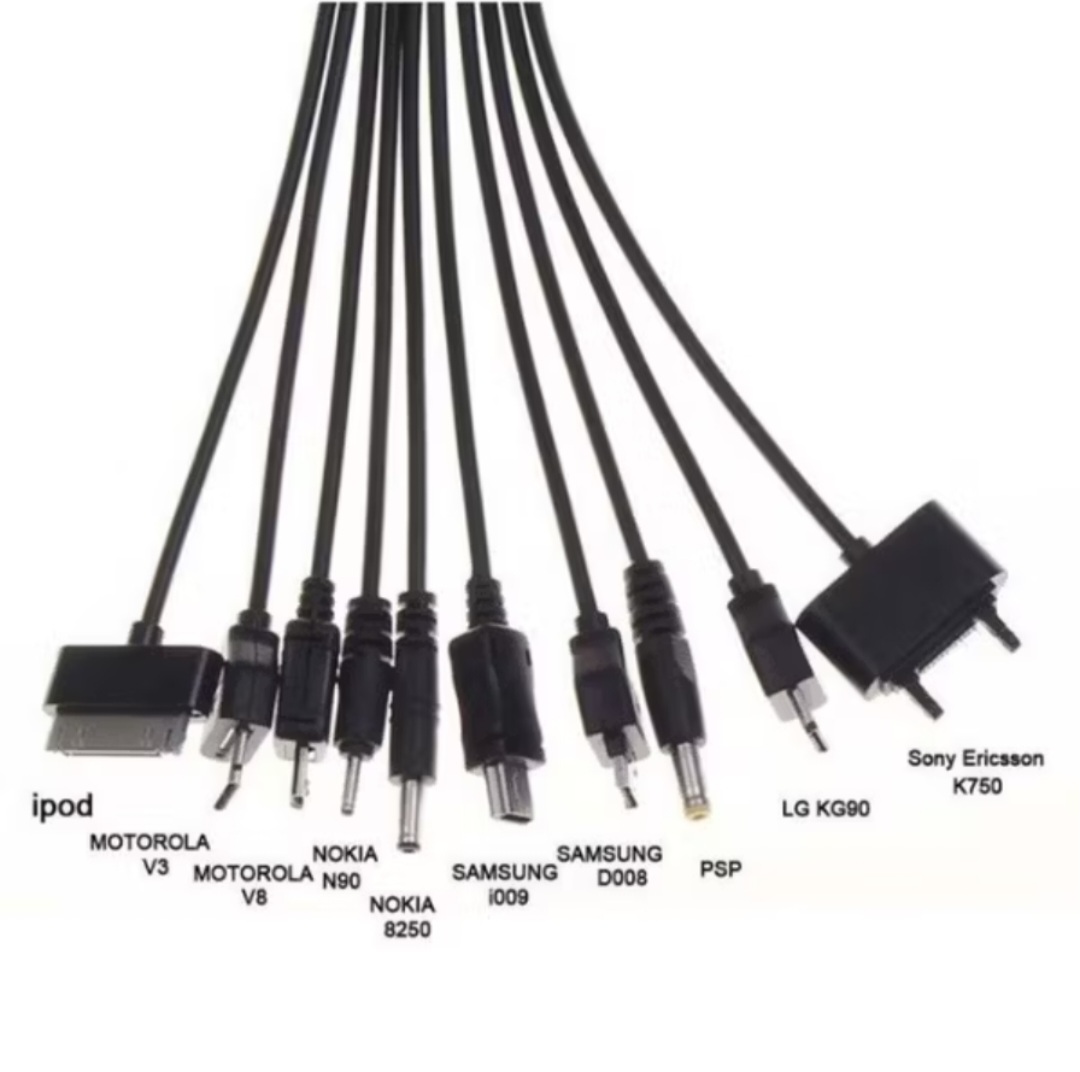 BỘ DÂY CÁP SẠC CHIA 10 ĐẦU KẾT NỐI THÔNG MINH CHO CÁC THIẾT BỊ