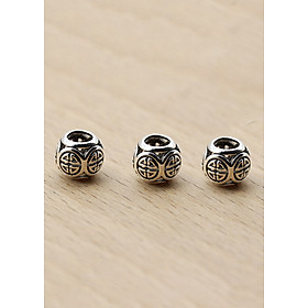 Combo charm bạc hình tròn họa tiết xỏ ngang  - Ngọc Quý Gemstones