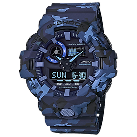 Đồng Hồ Nam Dây Nhựa Casio G-Shock GA-700CM-2A Blue Camo | GA-700CM-2ADR