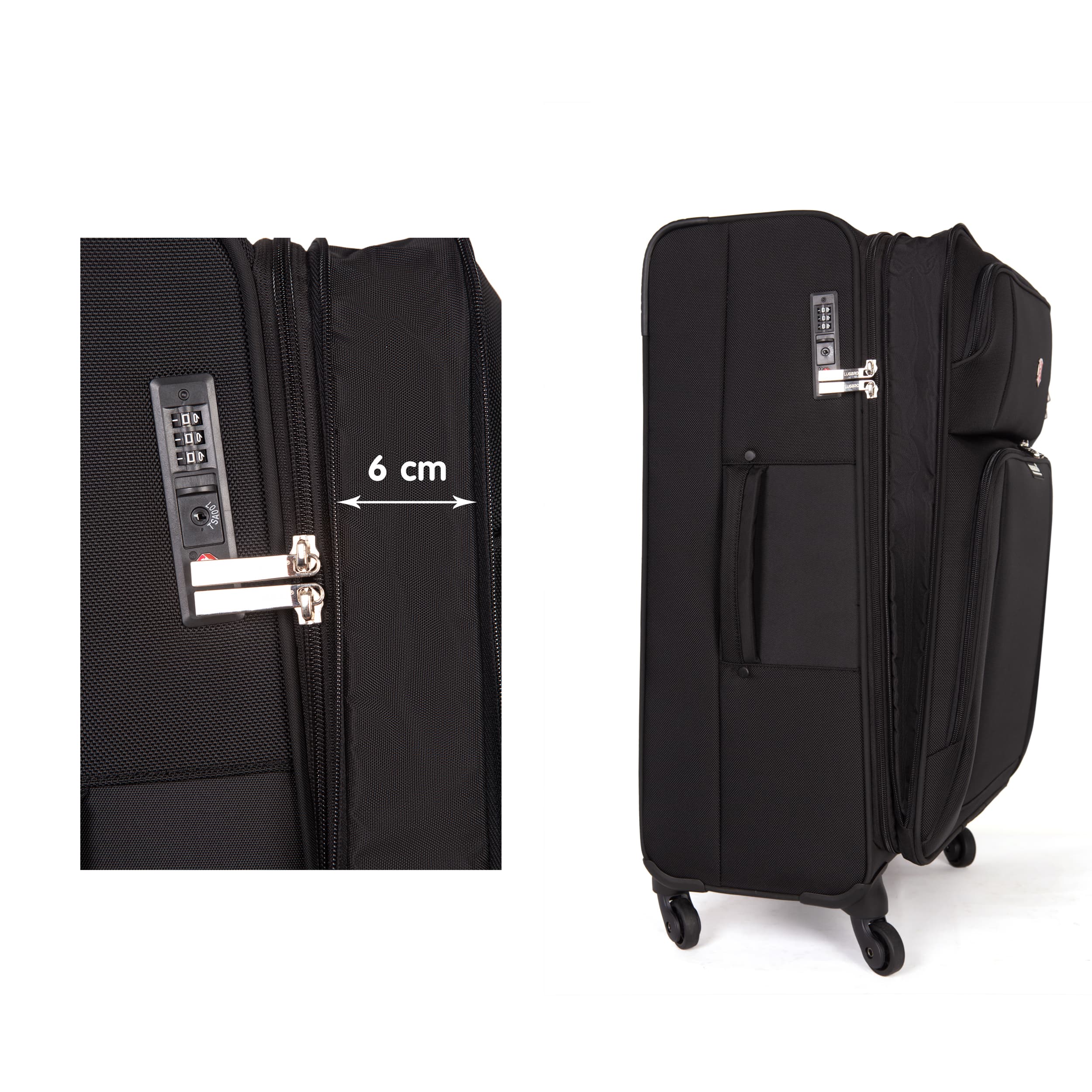Vali Vải Xách Tay Siêu Nhẹ 20 Inch LUGBRO TRANSPORTER / Đa Năng LUGBRO BIZ - Hàng Chính Hãng