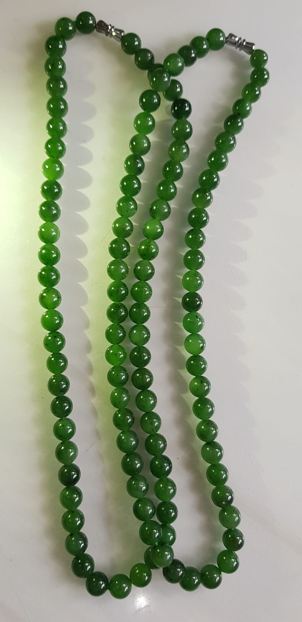 Vòng chuỗi đeo cổ Nữ mới đẹp Đá ngọc jade hay ngọc phật xanh tự nhiên Size 8mm màu xanh ngọc bích bóng sang đẹp hợp mệnh thủy mộc hỏa Quà tặng ý nghĩa cho Mẹ, mình và người thân ý nghĩa ạ
