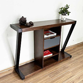 Bàn console bàn trang trí mặt gỗ khung sắt Juno sofa CSTCT049 120x30x85 cm