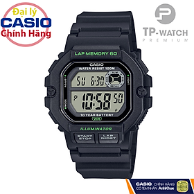 Đồng Hồ Nam Dây Nhựa Casio Standard WS-1400H-1AVDF Chính Hãng - WS-1400H-1A Pin 10 Năm