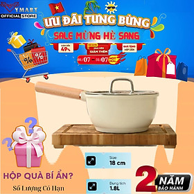 Quánh Phủ Gốm Chống Dính Haatz - Made In Korea Dùng Trên Mọi Loại Bếp - Bảo Hành Chính Hãng 2 Năm