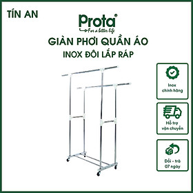 Giàn Phơi Quần Áo Inox Đôi Di Động Cao Cấp Prota - 170 x 165cm
