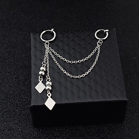 Khuyên tai bông tai xích unisex không thể dời mắt
