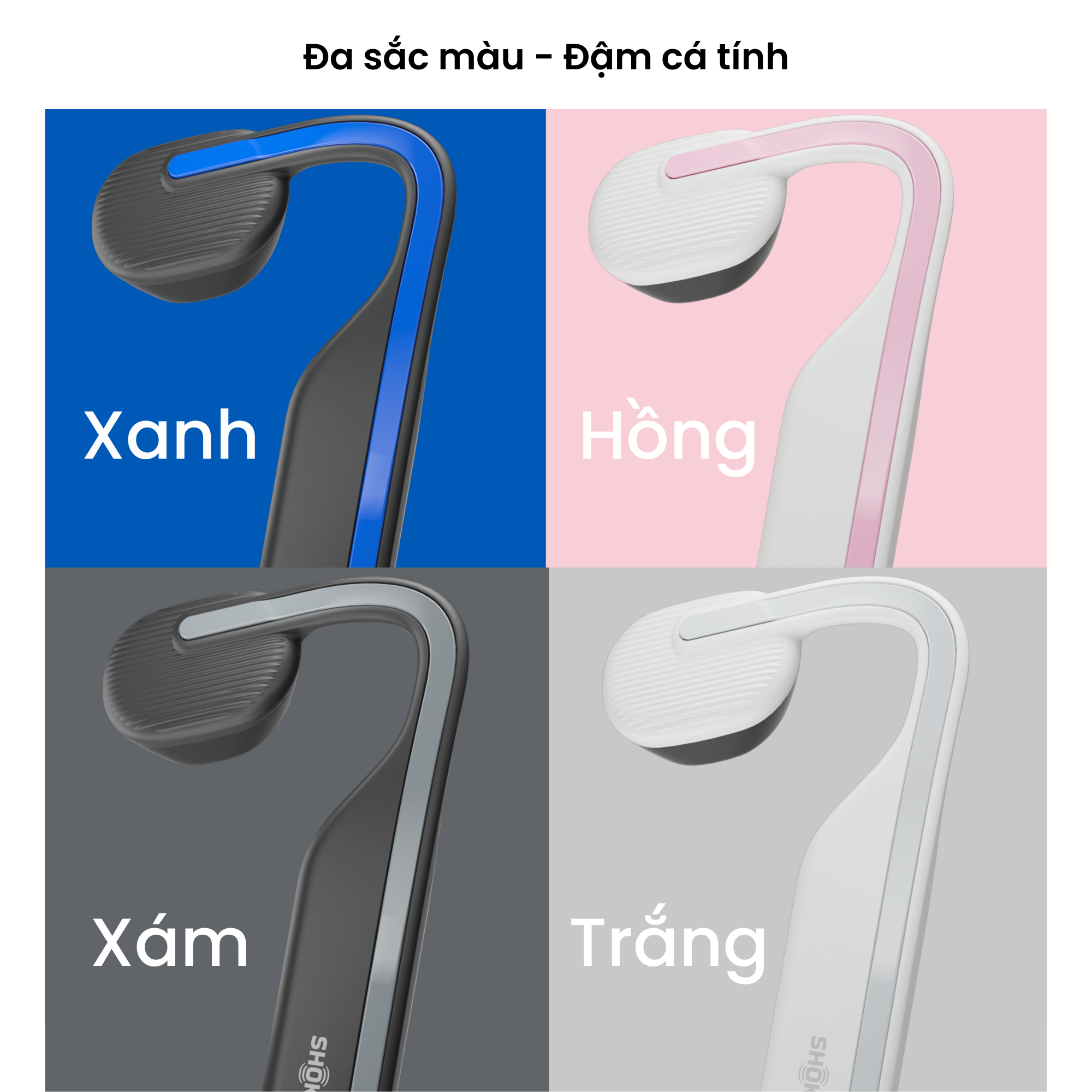 Tai Nghe Bluetooth Thể Thao Truyền Âm Thanh Qua Xương SHOKZ OPEN MOVE S661 - Hàng chính hãng - Pin sử dụng trong 6 tiếng - Kháng nước IP55