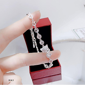 Lắc tay nữ mặt hồ ly chất liệu bằng bạc MS0135