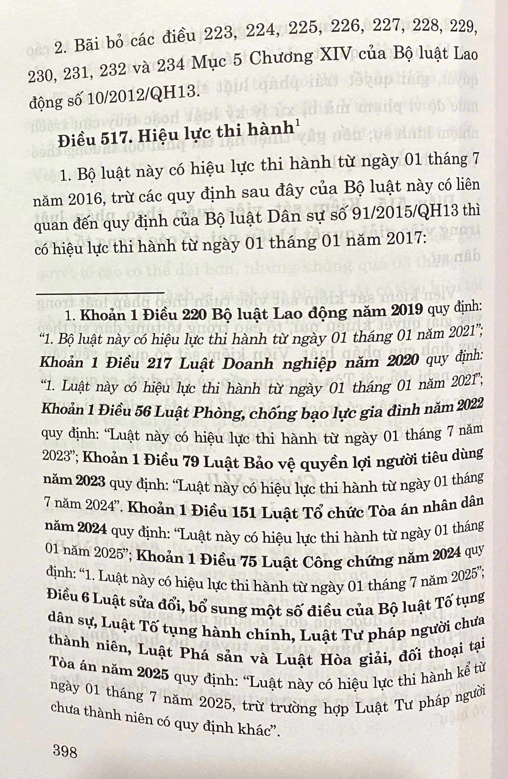 Bộ Luật Tố Tụng Dân Sự Năm 2015 ( Sửa Đổi, Bổ Sung Năm 2019, 2020, 2022, 2023, 2024, 2025 )