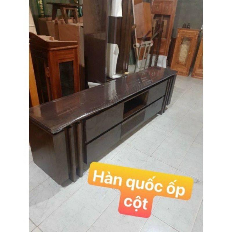 Kệ tivi gỗ sồi sơn 2 màu