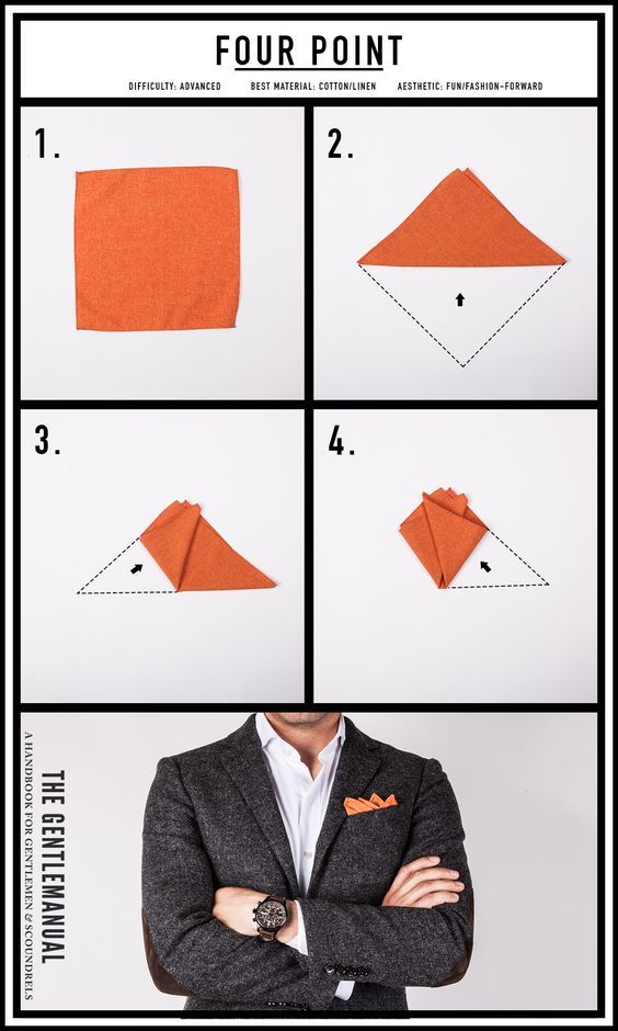 Khăn Cài Túi Áo Vest - Pocket Square - Phụ Kiện Cài Áo đen chìm