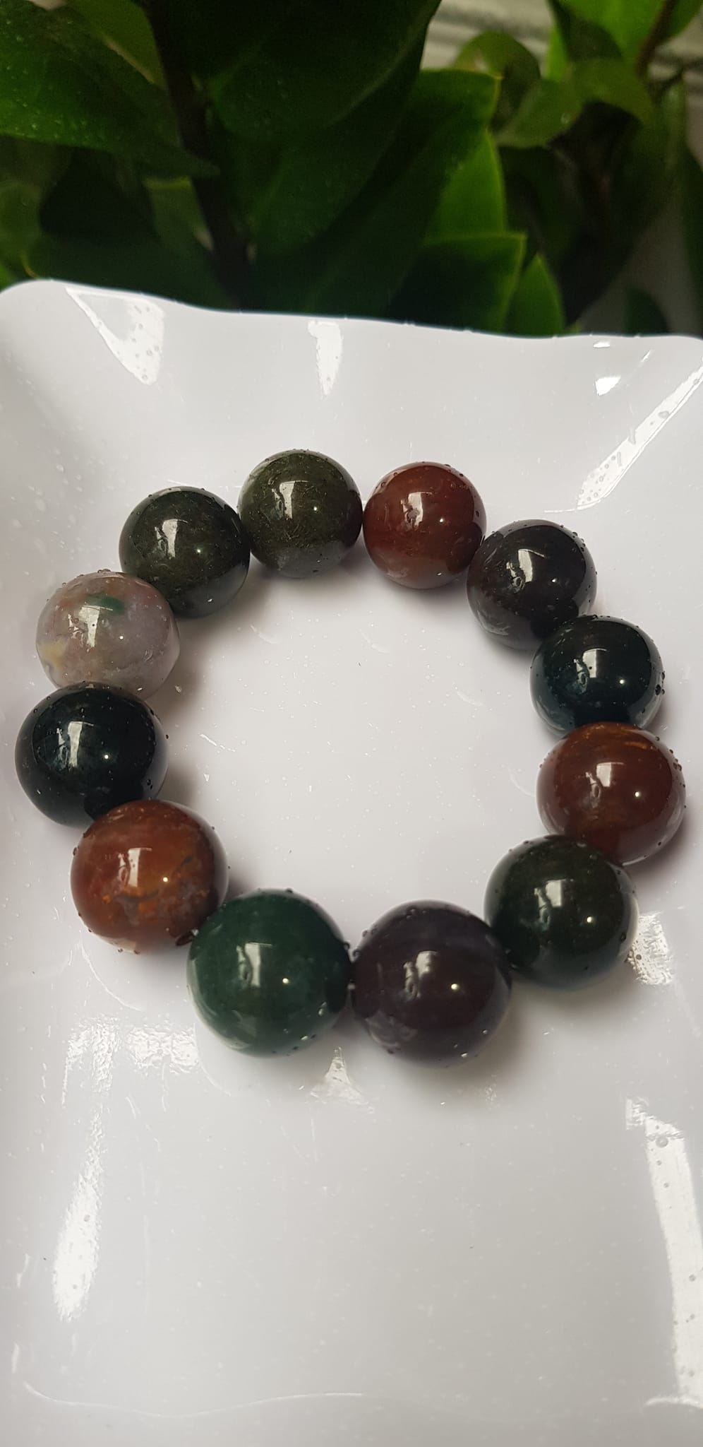 Vòng Nam Mới đá casidon size lớn 18mm Vòng đa sắc màu sáng bóng đẹp đeo sang tay ạ Nam tất cả các mệnh đeo hợp ạ