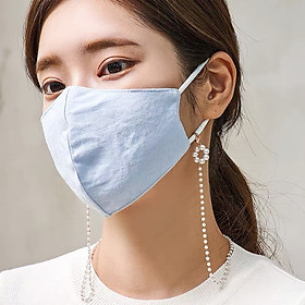 Dây đeo gọng kính dây đeo khẩu trang chống rơi rớt thất lạc hạt ngọc hoa ấn tượng