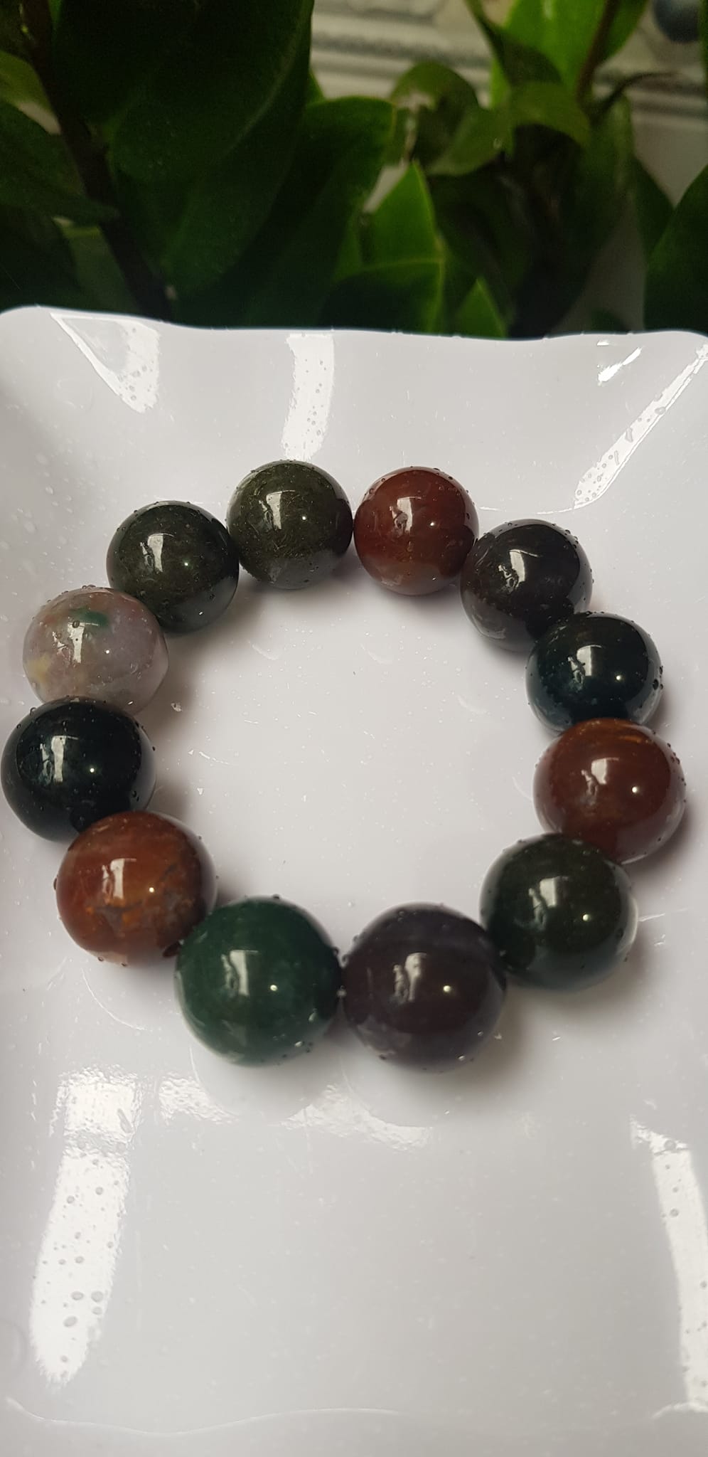 Vòng Nam Mới đá casidon size lớn 18mm Vòng đa sắc màu sáng bóng đẹp đeo sang tay ạ Nam tất cả các mệnh đeo hợp ạ