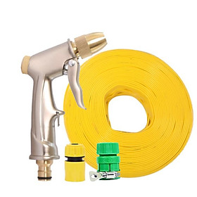 Rửa xe tưới cây Bộ dây và vòi xịt tăng áp lực nước 300% loại 30m cút nhựa,nối nhựa 206701-1