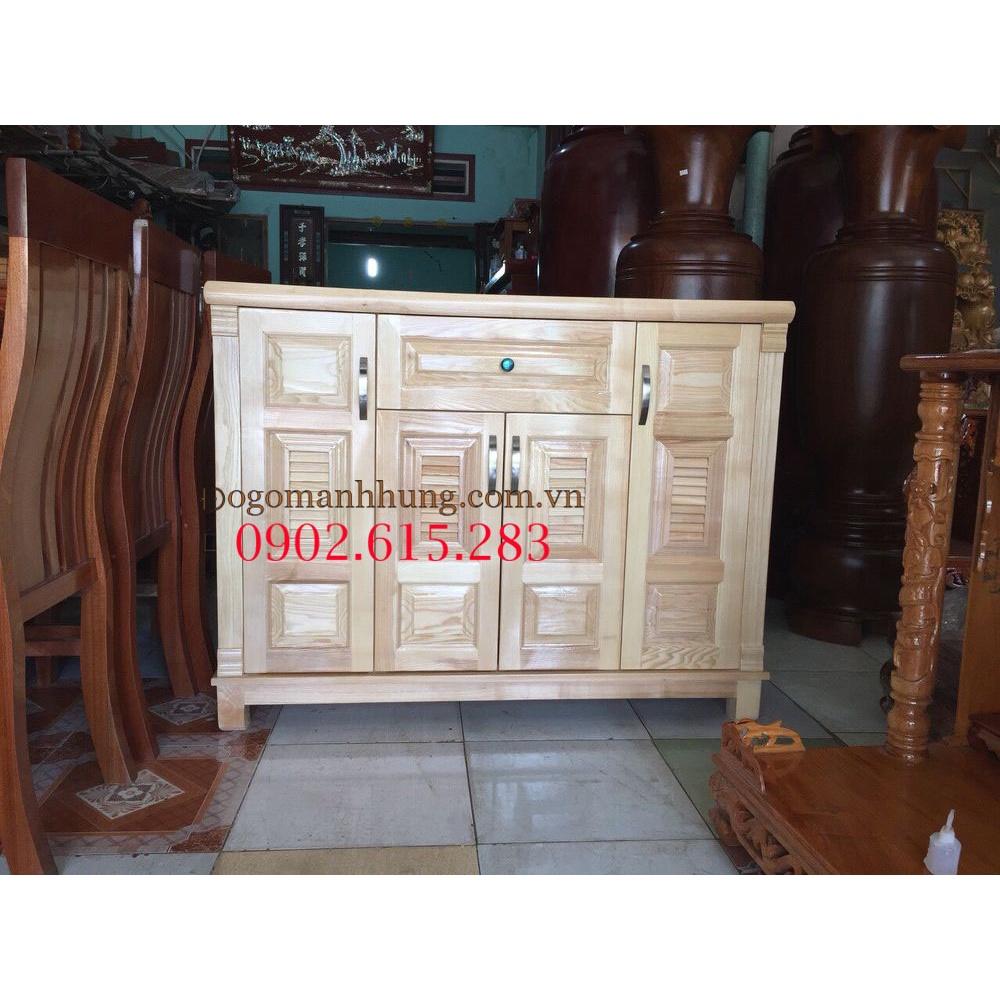 Tủ giày dép gỗ sồi tự nhiên 1m20