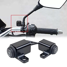 Công Tắc Đèn 3 Chế Độ Gắn Chân Gương Chống Nước Lắp Xe Máy Xe Điện - Hàng Hợp Kim Cao Cấp, Loại Tốt, ĐÈN TRANG TRÍ , ĐỒNG HỒ TREO TƯỜNG