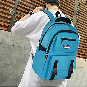 Balo trung học nhiều ngăn tiện lợi Xbags Sea ​​Blue Xb 3201