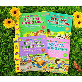 Sách - Bóc Dán Thông Minh - Giao Thông Sôi Động, Động Vật Đáng Yêu, Công Viên Khủng Long, Rau Củ Quả Yummy - Combo 4 Cuốn - Minh Thắng