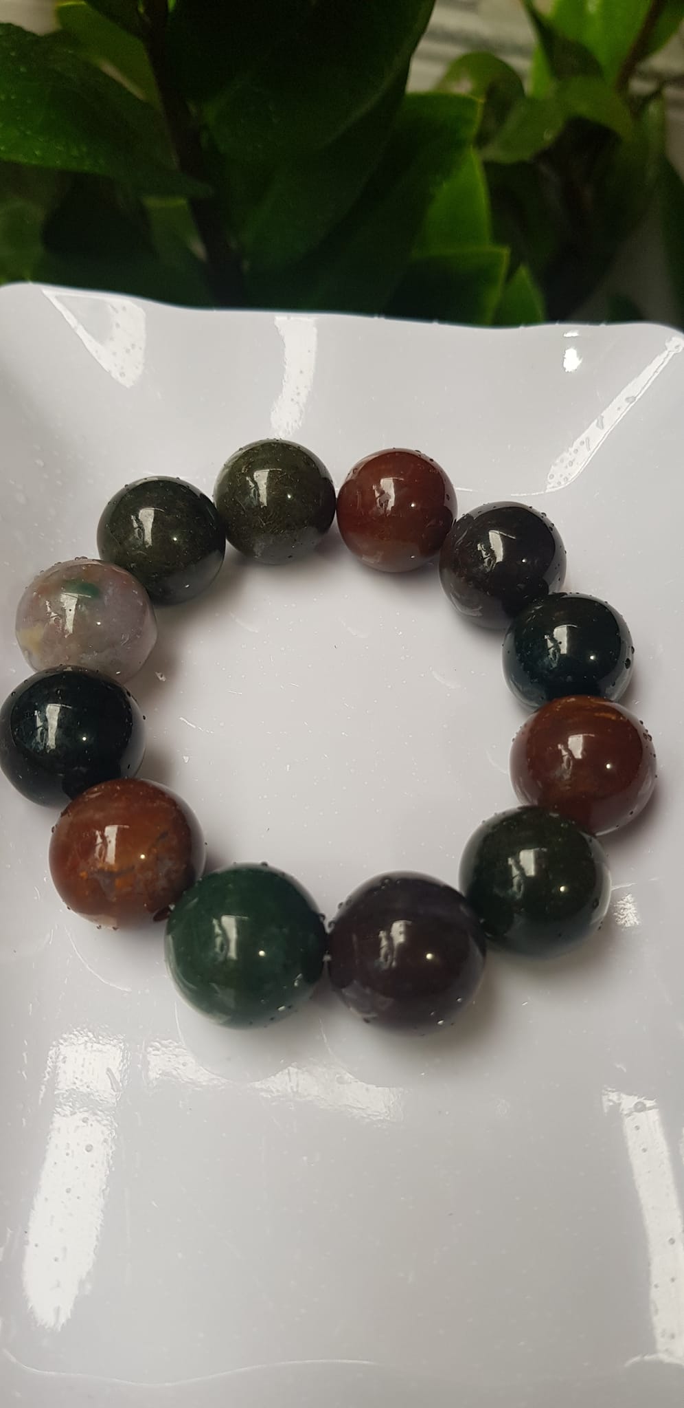 Vòng Nam Mới đá casidon size lớn 18mm Vòng đa sắc màu sáng bóng đẹp đeo sang tay ạ Nam tất cả các mệnh đeo hợp ạ