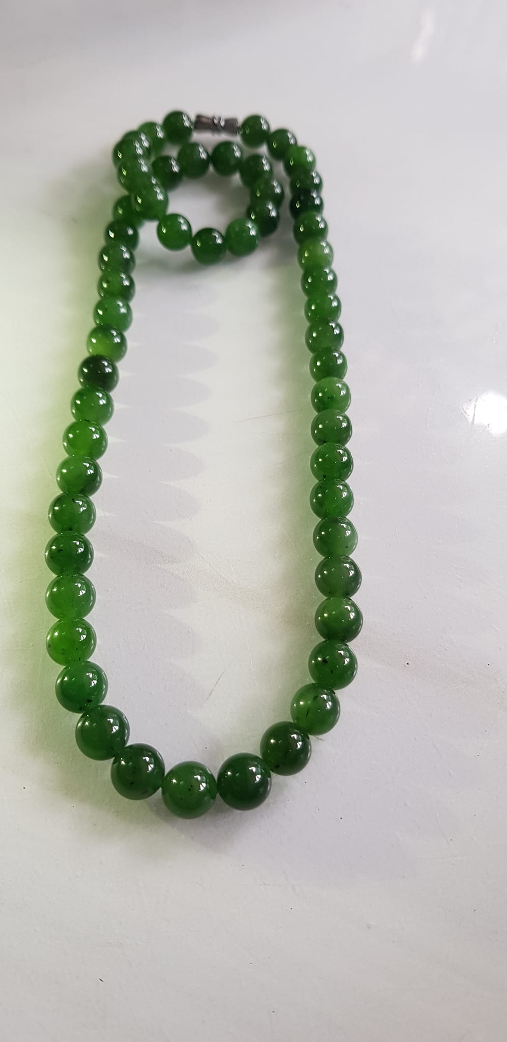 Vòng chuỗi đeo cổ Nữ mới đẹp Đá ngọc jade hay ngọc phật xanh tự nhiên Size 8mm màu xanh ngọc bích bóng sang đẹp hợp mệnh thủy mộc hỏa Quà tặng ý nghĩa cho Mẹ, mình và người thân ý nghĩa ạ